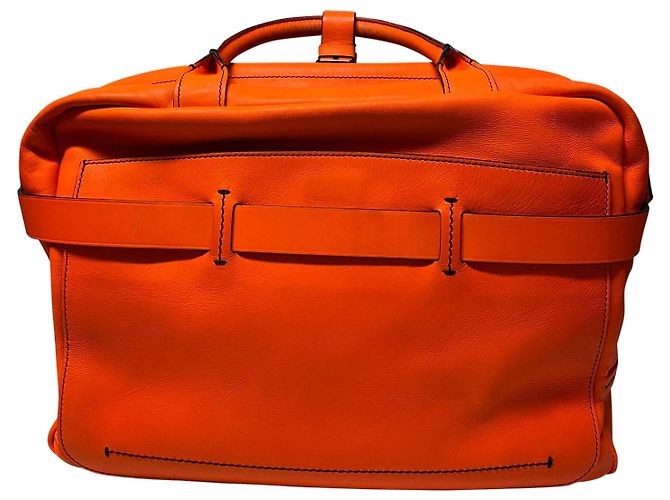 Bolsa Boxer Reed Krakoff em couro de bezerro laranja - vista 4