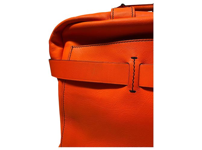 Bolsa Boxer Reed Krakoff em couro de bezerro laranja - vista 5