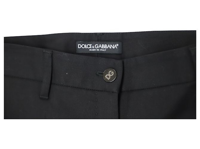 Calça Formal Dolce & Gabbana em Seda Artificial Preto - vista 3
