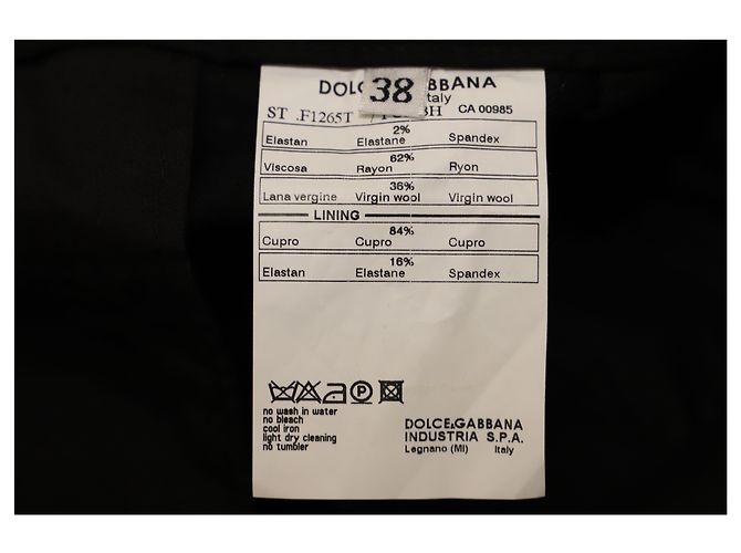 Calça Formal Dolce & Gabbana em Seda Artificial Preto - vista 4
