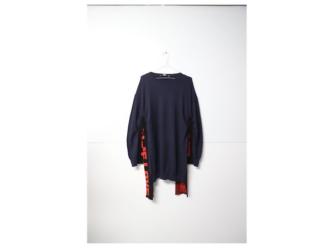 Stella Mc Cartney Stella McCartney – All is Love – Übergroßer Pullover aus marineblauer Wolle - Ansicht 4