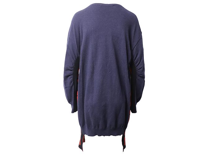 Stella Mc Cartney Stella McCartney – All is Love – Übergroßer Pullover aus marineblauer Wolle - Ansicht 5