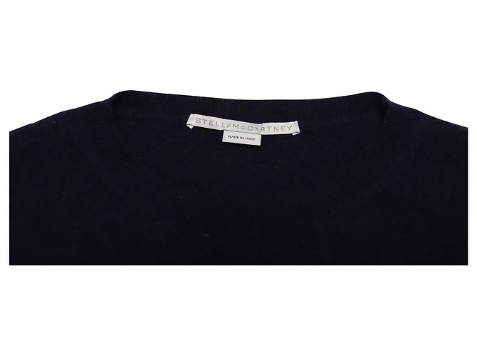 Stella Mc Cartney Stella McCartney – All is Love – Übergroßer Pullover aus marineblauer Wolle - Ansicht 7