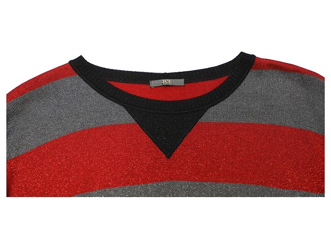 Iceberg Sparkly Stripe Pullover aus mehrfarbiger Baumwolle - Ansicht 6
