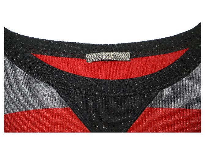 Iceberg Sparkly Stripe Pullover aus mehrfarbiger Baumwolle - Ansicht 7