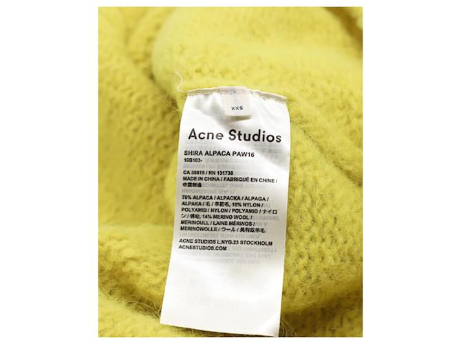 Autre Marque Acne Studios Oversize-Pullover in gelbem Shira-Alpaka - Ansicht 5
