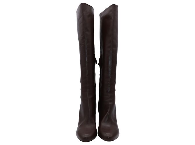 Tabitha Simmons Sophie Botas de cano alto em couro de bezerro marrom Couro - vista 2