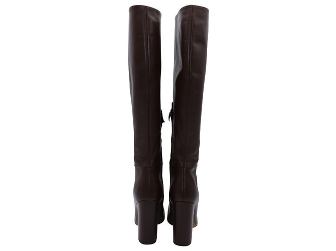 Tabitha Simmons Sophie Botas de cano alto em couro de bezerro marrom Couro - vista 3