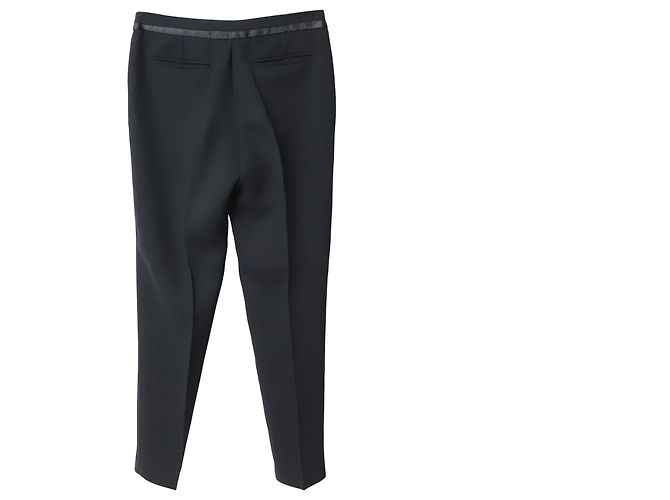 Sandro Paris Gerade Hose aus schwarzem Polyester - Ansicht 2