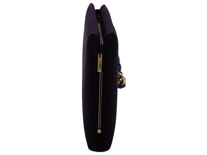 Pochette Tom Ford con Tracolla in Raso Viola - vista 2