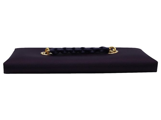 Pochette Tom Ford con Tracolla in Raso Viola - vista 4