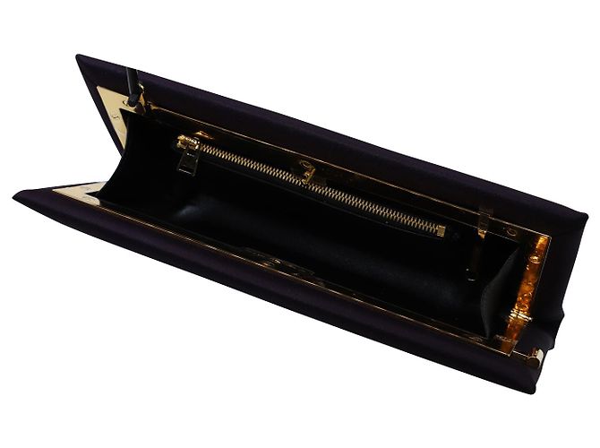Pochette Tom Ford con Tracolla in Raso Viola - vista 7
