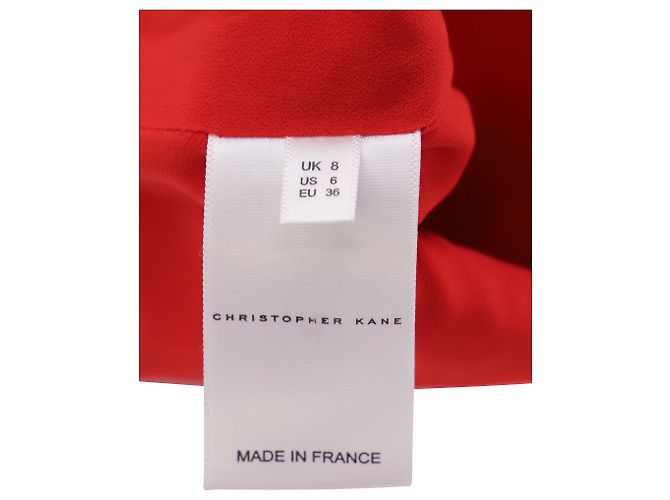 Minivestido de lana roja con adornos de cristal de Christopher Kane - vista 5