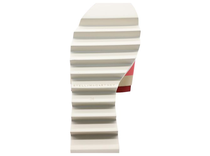 Stella Mc Cartney Ciabatte Stella Mccartney con plateau color block in ecopelle bianca Bianco - vista 7