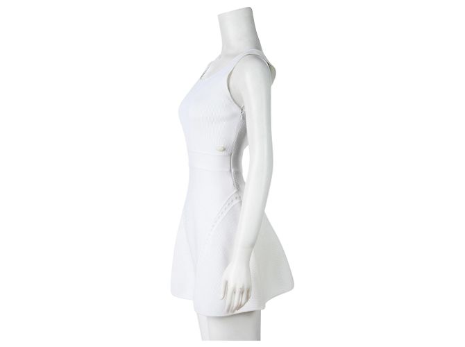 Chanel Strickkleid mit tiefer Taille Weiß - Ansicht 4