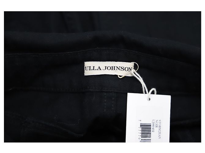Ulla Johnson Storm Jeans aus schwarzer Baumwolle - Ansicht 3