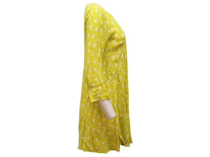 Minivestido evasé Stacy de Ba&sh en viscosa amarilla Amarillo - vista 2