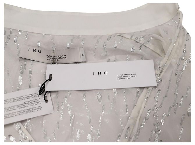 Top Iro Fucsia Maisie de Seda Blanca Blanco - vista 5