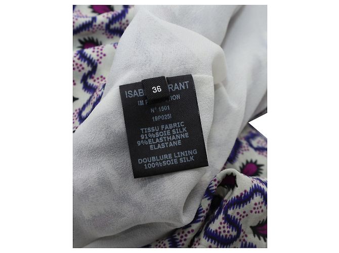 Isabel Marant Abito Arodie Stampato Effetto Avvolgente in Seta Multicolor Multicolore - vista 2