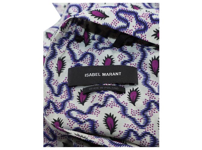 Isabel Marant Abito Arodie Stampato Effetto Avvolgente in Seta Multicolor Multicolore - vista 5