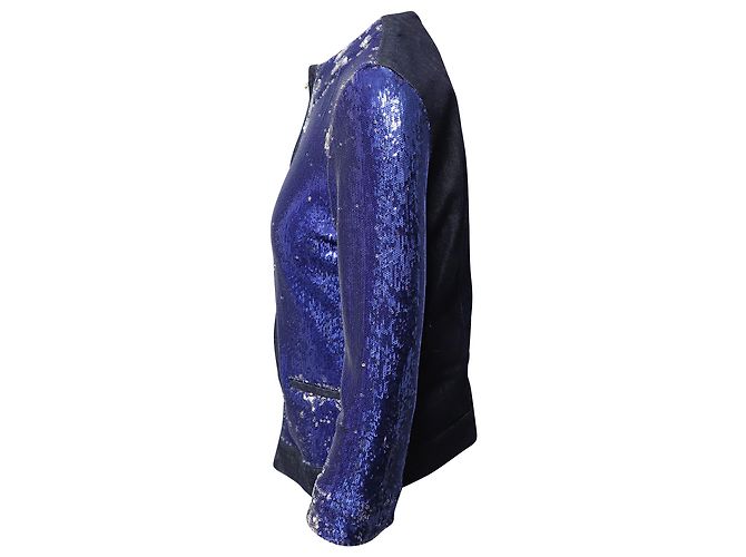 Giacca con paillettes Pinko Tag in denim blu - vista 2