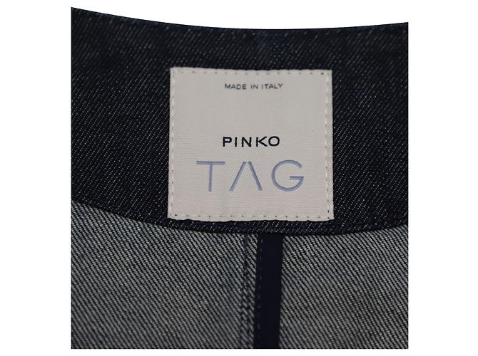 Giacca con paillettes Pinko Tag in denim blu - vista 7