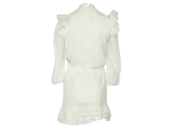 Vestido Reformation Dinah de algodón blanco Crudo - vista 2