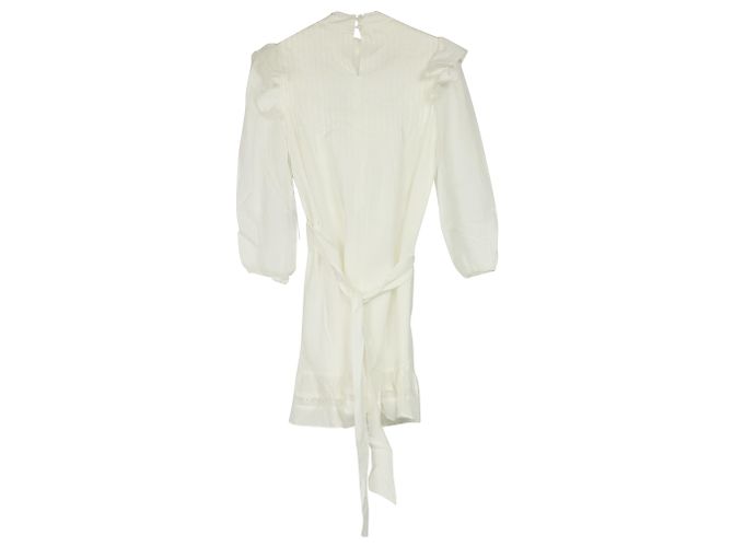 Vestido Reformation Dinah de algodón blanco Crudo - vista 3