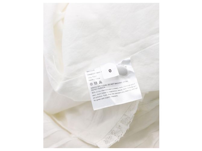 Vestido Reformation Dinah de algodón blanco Crudo - vista 6