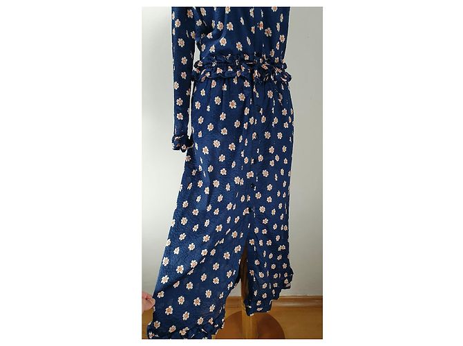 Autre Marque Vestido de flores azul de algodón Birgitte Herskind - vista 4
