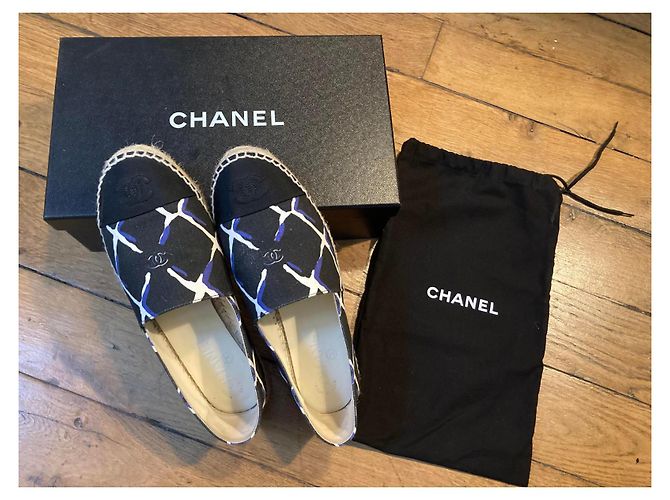 Chanel espadrilles Black Blue - view 2