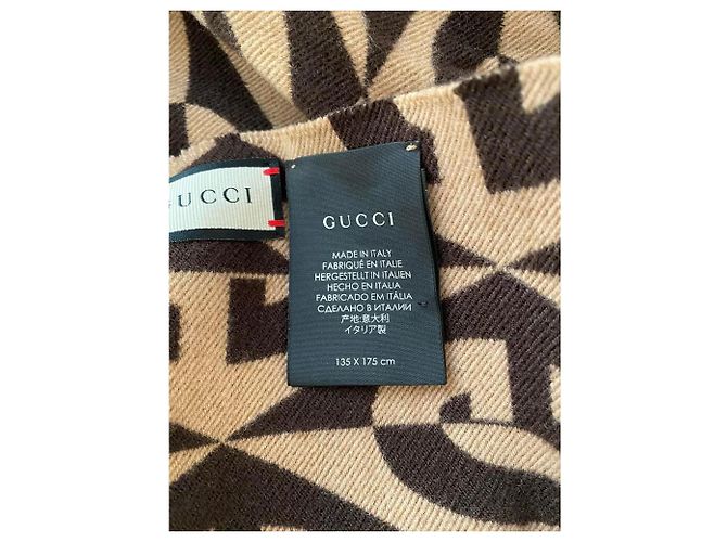 Poncho Gucci GG Rhombus Marrón como nuevo hombre Mujer - vista 7