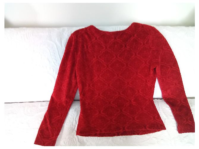 Autre Marque Top de elastano y velour de algodón,  , Cristian lacroix Roja - vista 6
