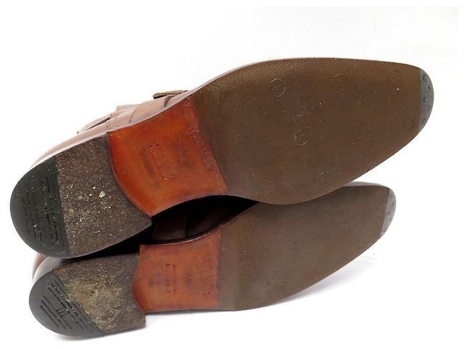 Hermès SCARPE HERMES STIVALI STAFFE 44 SCARPE STIVALI IN PELLE MARRONE - vista 3