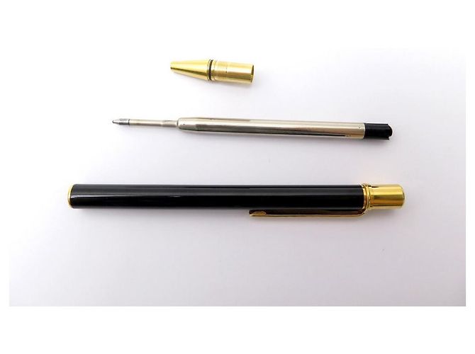 PENNA A SFERA MUST DE CARTIER IN LACCA NERA - vista 3