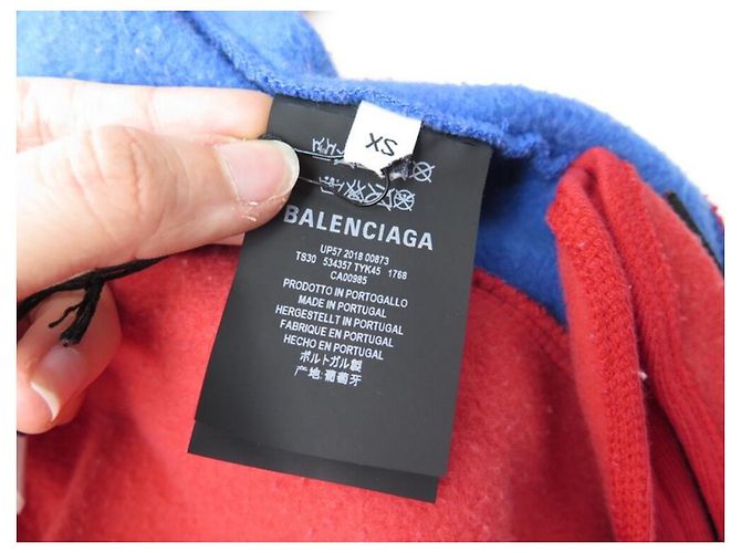 NEUES BALENCIAGA-SWEATSHIRT 534357 OVERSIZE M IN ROTER BAUMWOLLE NEUER PULLOVER - Ansicht 3