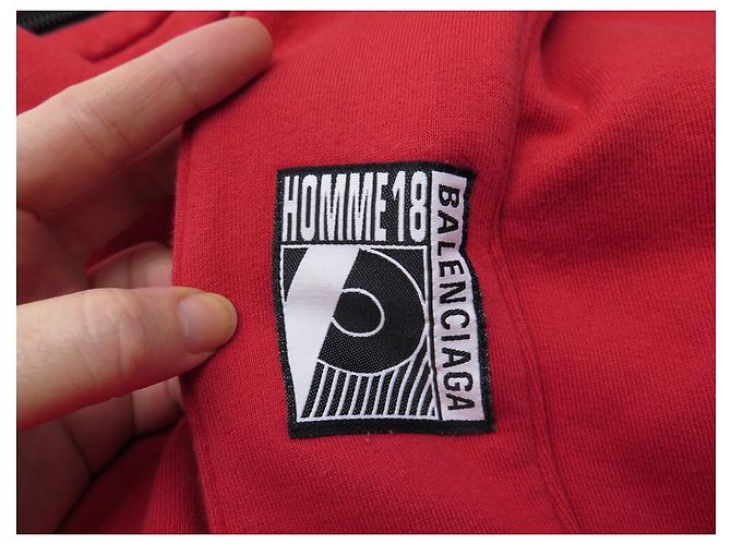 NEUES BALENCIAGA-SWEATSHIRT 534357 OVERSIZE M IN ROTER BAUMWOLLE NEUER PULLOVER - Ansicht 9