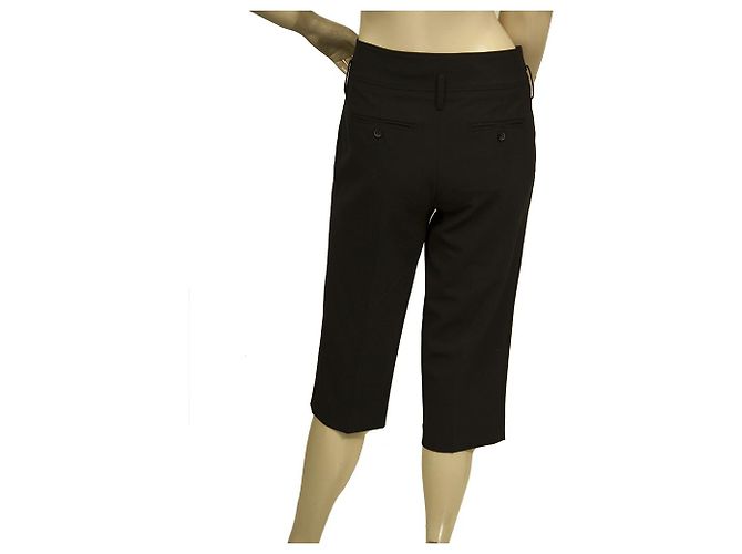 Michael Kors Schwarze Woll-Bermuda-Shorts Cropped-Hose Hosengröße US 4 - Ansicht 2