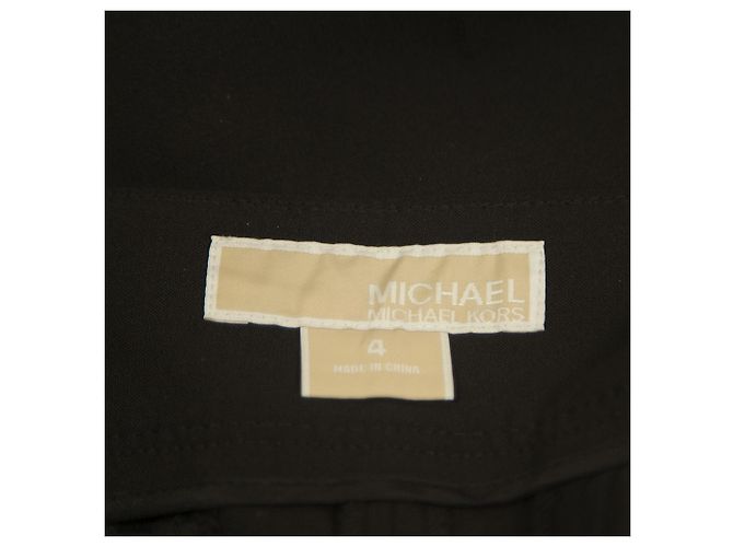 Michael Kors Schwarze Woll-Bermuda-Shorts Cropped-Hose Hosengröße US 4 - Ansicht 3