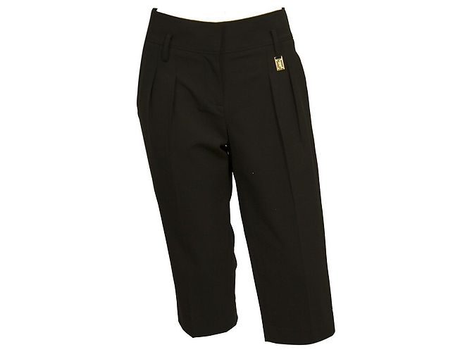 Michael Kors Schwarze Woll-Bermuda-Shorts Cropped-Hose Hosengröße US 4 - Ansicht 6