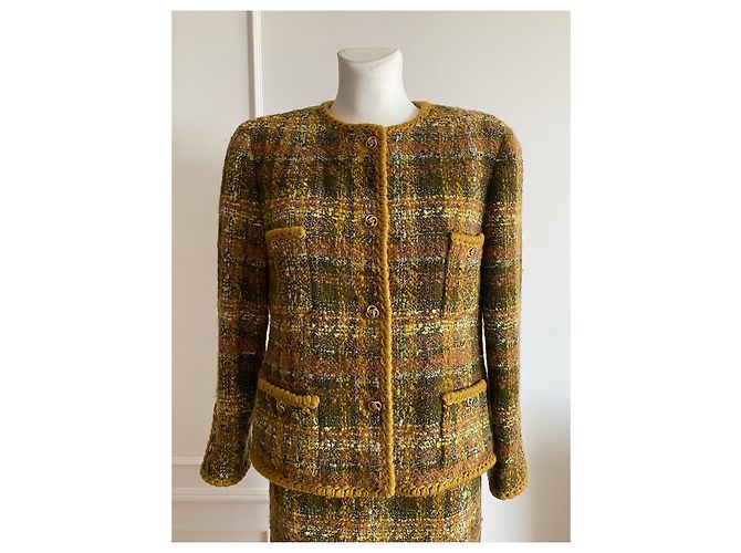 Tailleur Chanel Marrón claro Verde claro - vista 6