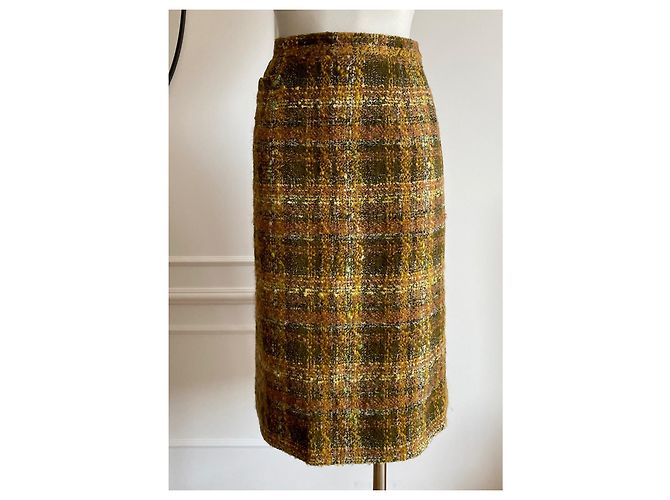 Tailleur Chanel Marrón claro Verde claro - vista 7