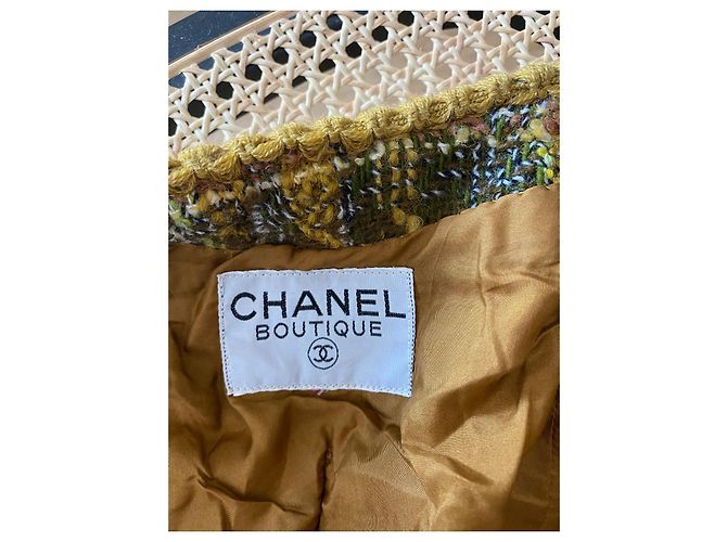 Tailleur Chanel Marrón claro Verde claro - vista 9