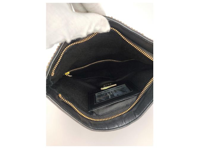 Clutch Alice + Olivia in pelle e corallo - vista 10