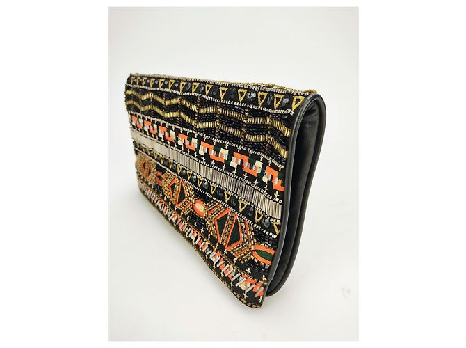 Clutch Alice + Olivia in pelle e corallo - vista 2