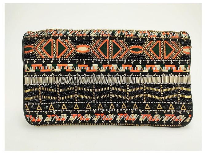 Clutch Alice + Olivia in pelle e corallo - vista 4