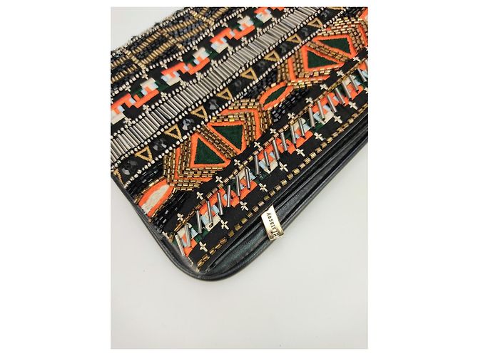 Clutch Alice + Olivia in pelle e corallo - vista 6