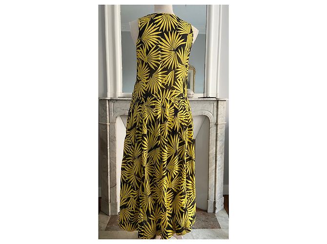 Diane Von Furstenberg Strandkleid Schwarz Gelb - Ansicht 2
