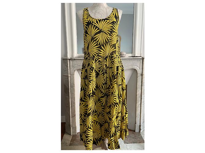 Diane Von Furstenberg Strandkleid Schwarz Gelb - Ansicht 3