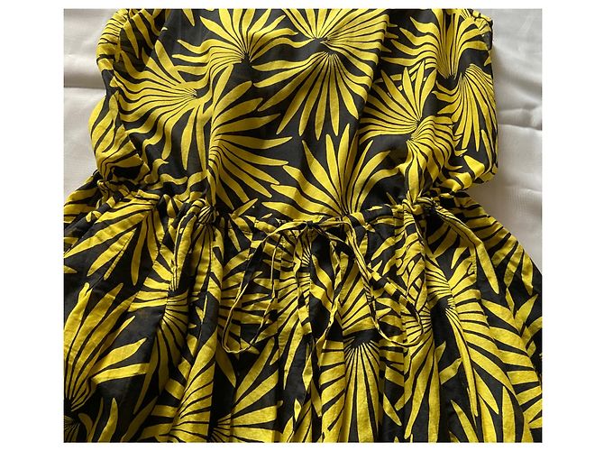 Diane Von Furstenberg Strandkleid Schwarz Gelb - Ansicht 4